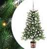 vidaXL Brad de Crăciun cu 150 LED cu suport Verde 90 cm PE