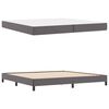 vidaXL Cadru de pat cu saltea Gri 200 x 200 cm țesătură