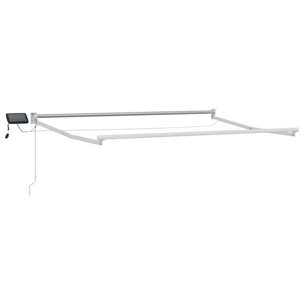 vidaXL Marchiză retractabilă manuală cu led-uri Roșu 3,5 x 2 m