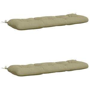 vidaXL Perne pentru bancă 2 bucăți VIANEN 100% Polyester Verde deschis