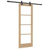 vidaXL Ușă glisantă ORKDAL Natural și Negru 73,5 x 198,5 cm
