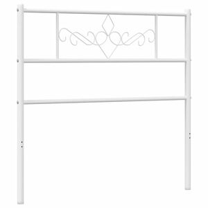 vidaXL Tăblie de pat de schimb metalică, alb, 75 cm