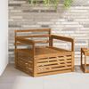 vidaXL 2 Bucată Sofa cu Brațe Lemn Solid de Acacia natural