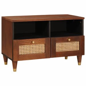 vidaXL Cabinet TV cu sertar Maro 70 x 33,5 x 46 cm Lemn de mango solid