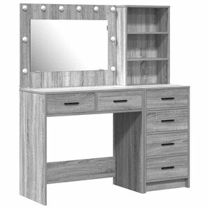 vidaXL Masă de Machiaj 2 buc. Gri deschis 78,5 x 41 x 135 cm