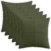 vidaXL Husă pentru pernă 6 pcs ALMELO Verde 35 x 35 cm cord