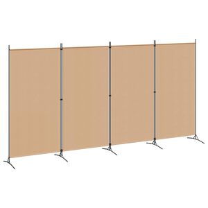 vidaXL Separator de Cameră cu 4 Panouri Bej 346 x 180 cm Țesătură