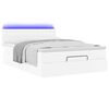 vidaXL Pat otoman cu saltele și LEDs, 140x200cm, piele ecologică