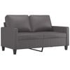 vidaXL Canapea cu 2 locuri, gri, 120 cm, piele ecologică