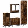vidaXL Set de mobilier de baie 4 piese Lemn prelucrat de stejar afumat