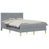 vidaXL Cadru de pat 140 x 190 cm Gri deschis