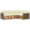 vidaXL Set de canapele de exterior 4 buc. Natural și Crem