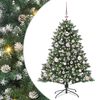 vidaXL Brad de Crăciun artificial Verde 120 cm PVC și Plastic și Oțel