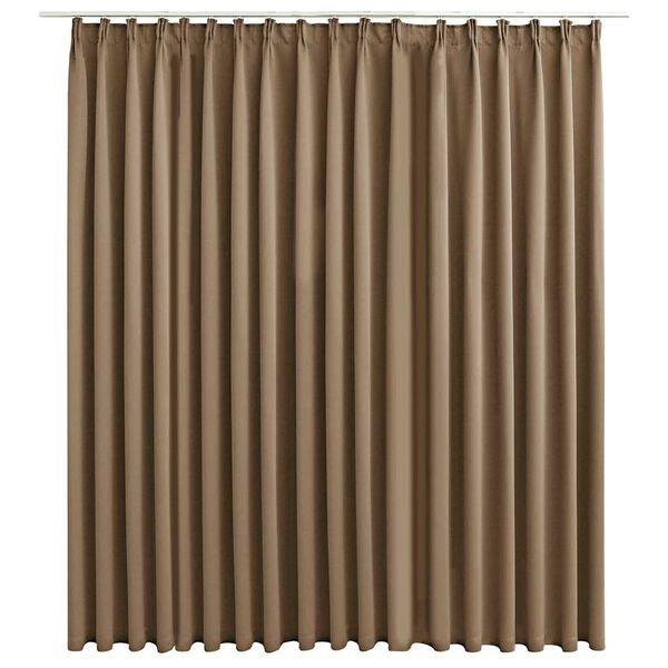 vidaXL Draperie opacă, gri taupe, 290 x 245 cm, cu c&acirc;rlige