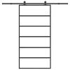vidaXL Ușă glisantă cu set feronerie 102x205 cm ESG sticlă și aluminiu