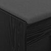 vidaXL Bancă pentru hol cu pernă cu raft Stejar Negru 83 x 38 x 45 cm