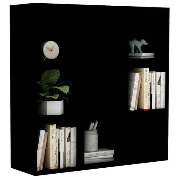 vidaXL Bibliotecă, negru, 98x29x97,5 cm, lemn prelucrat