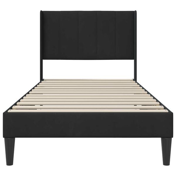 vidaXL Cadru de pat cu headboard Negru 90 x 200 cm Catifea