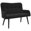 vidaXL Canapea cu două locuri Negru 115 x 61 x 87 cm Catifea