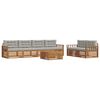 vidaXL Set de canapele de exterior 7 pcs Gri natural și deschis