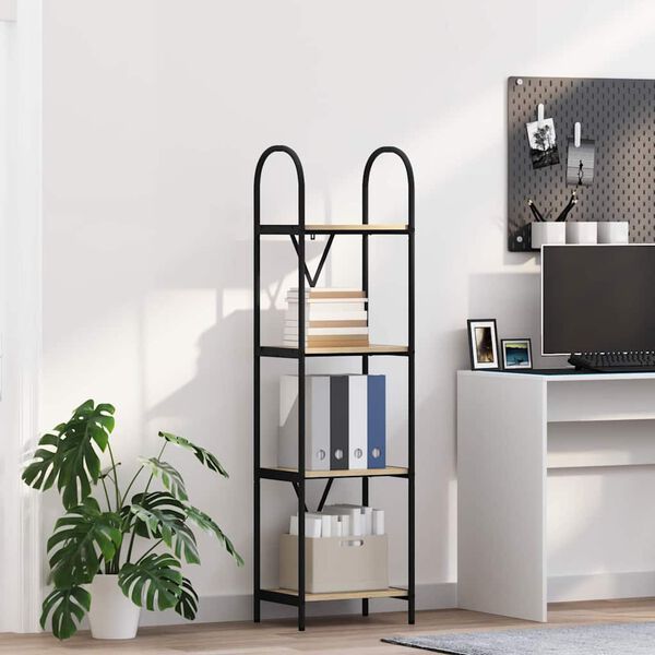 vidaXL Raft pentru cărți Stejar Sonoma 40 x 30 x 146 cm Lemn compozit