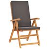 vidaXL Set mobilier de grădină cu perne gri, 5 piese, lemn masiv tec