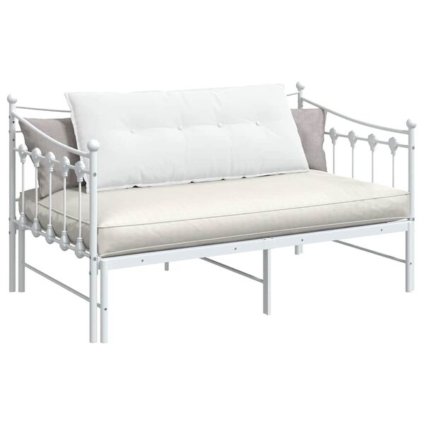 vidaXL Perna pentru spate Alb 120 x 19 x 50 cm țesătură