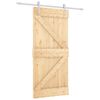 vidaXL Ușă glisantă 90 x 210 cm Lemn masiv de pin Natural și Alb