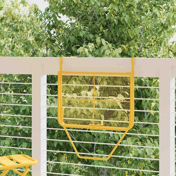 vidaXL Masă Suspendată pentru Balcon Muștar 60 x 39 x 65 cm Oțel