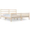 vidaXL Cadru de pat, 140x190 cm, lemn masiv de pin
