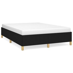 vidaXL Cadru de pat fără saltea, negru, 140x200 cm, textil