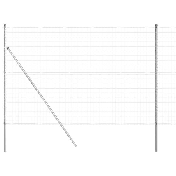 vidaXL Gard cu St&acirc;lp Argintiu 1,5 x 10 m Oțel și PVC