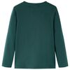 Tricou de copii cu mâneci lungi verde închis 128