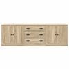 vidaXL Servante, 3 piese, stejar sonoma, lemn prelucrat