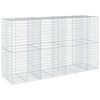vidaXL Coș gabion cu capac, 350x100x200 cm, fier galvanizat