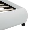 vidaXL Cadru de pat cu LED-uri, alb, 100 x 200 cm, piele ecologică