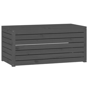vidaXL Ladă depozitare grădină, gri, 101x50,5x46,5cm, lemn masiv pin