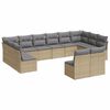 vidaXL Set canapele de grădină cu perne, 12 piese, bej, poliratan