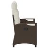 vidaXL Bancă de grădină cu pernă Maro și Crem 105 x 60 x 112 cm