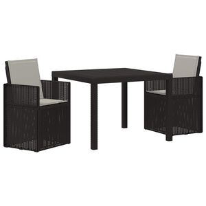 vidaXL Set de masă pentru grădină 3 buc. Antracit, Gri deschis PP