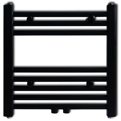 Radiator port-prosop încălzire centrală baie, drept, 480x480 mm, negru