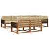 vidaXL Set de canapele de exterior 8 buc. Natural și Bej