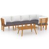 vidaXL Set mobilier de grădină cu perne, 6 piese, lemn masiv acacia