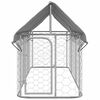 vidaXL Padoc pentru c&acirc;ini de exterior, cu acoperiș, 400x100x150 cm