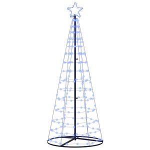 vidaXL Brad de Crăciun LED EKENAS 250 cm 390 LED-uri Albastru Oțel