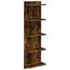 vidaXL Raft de perete Stejar fumuriu 30 x 15 x 100 cm Lemn prelucrat