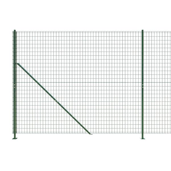 vidaXL Gard plasă de sârmă cu bordură, verde, 1,8x25 m