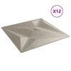 vidaXL Panouri de perete 12 buc. Beton 50x50 cm XPS 3 m² stea