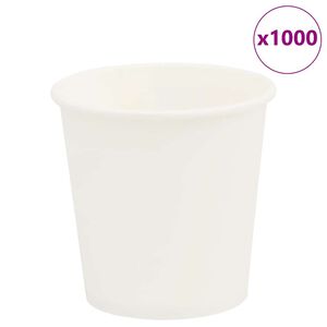 vidaXL Cești de cafea din h&acirc;rtie 1000 buc 4oz 100ml alb