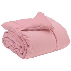 vidaXL Duvet de iarnă Patos Roz 135 x 200 cm Microfibră
